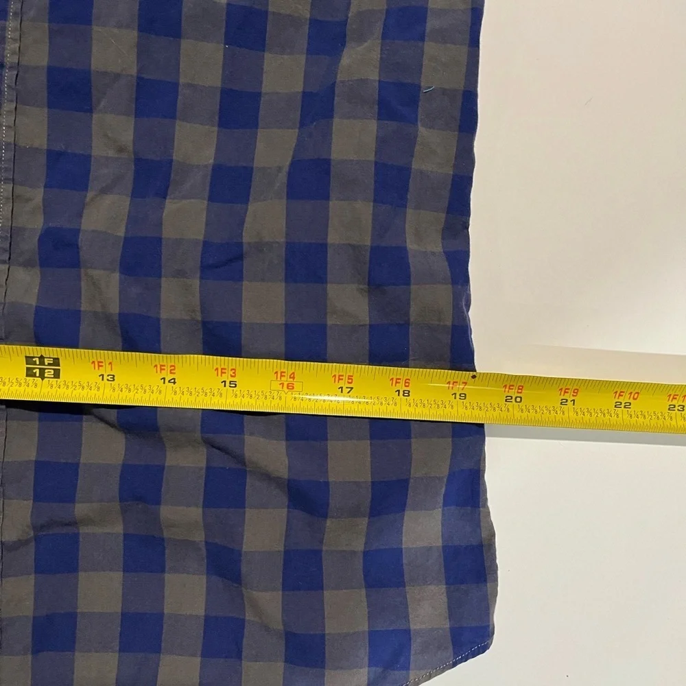 J. Crew Casual Blue and Black Button Down Shirt